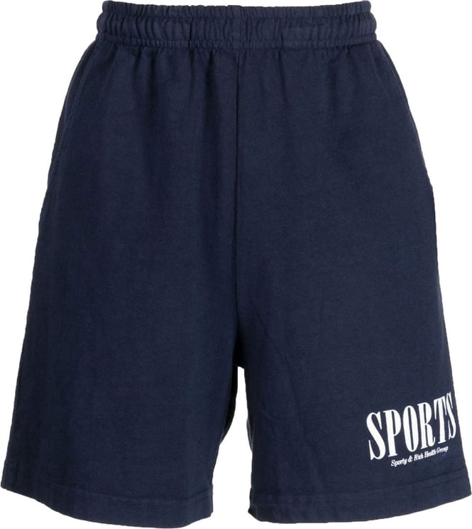 Sporty & Rich Main Shorts Blue Blauw