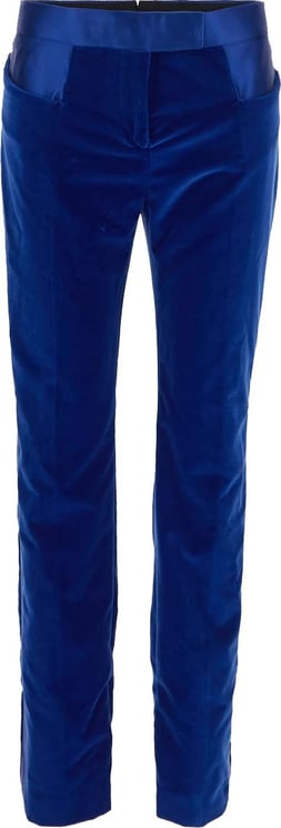 Tom Ford Cotton Velvet Trousers Blauw