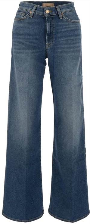 7 For All Mankind Wide-Leg Jeans Blauw