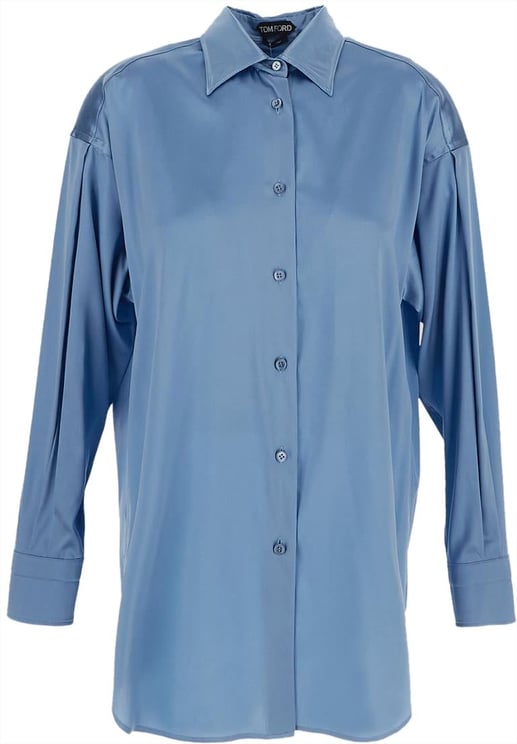 Tom Ford Silk Shirt Blauw