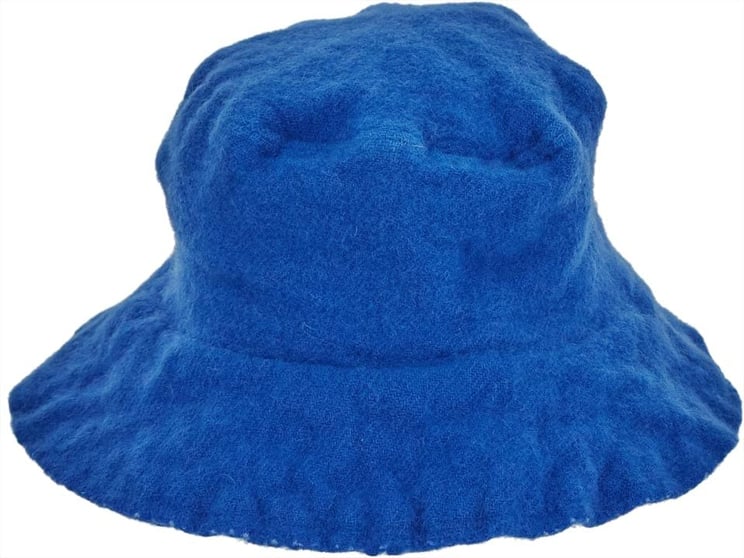 Comme des Garçons Crumpled Bucket Hat Blauw