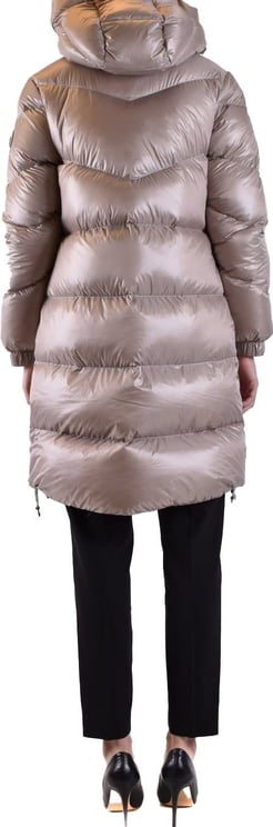 Woolrich Aliquippa Long Puffer Jacket Beige