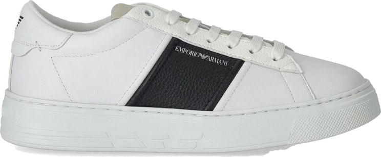 Emporio Armani White Sneaker With Logo Band White Wit