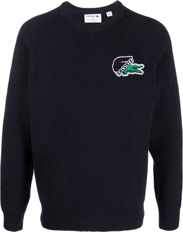 Lacoste Holiday Icons Capsule Wool Sweater Blauw