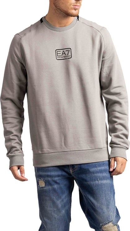 Emporio Armani EA7 Chest Logo Sweater Heren Grijs Grijs