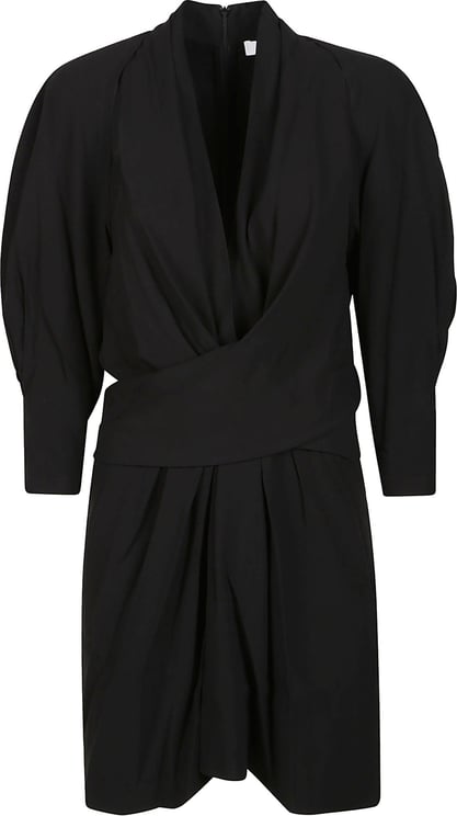 Iro Katie V-neck Cut-out Mini Dress Black Zwart