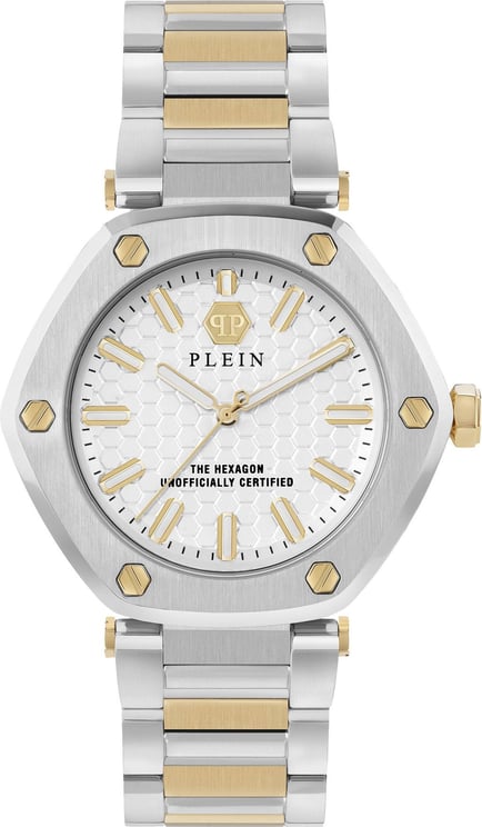 Philipp Plein PW1BA0523 The Hexagon horloge 38 mm Wit