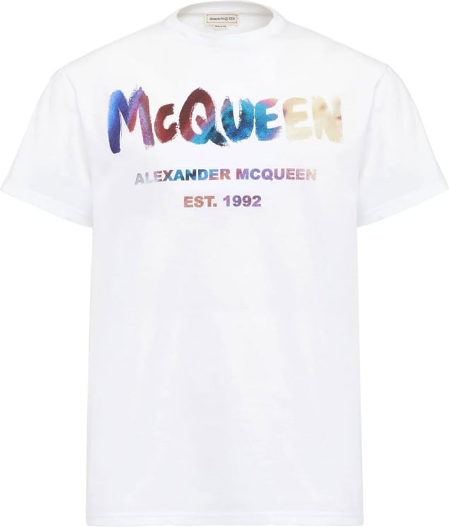 Alexander McQueen logo-print cotton T-shirt Wit