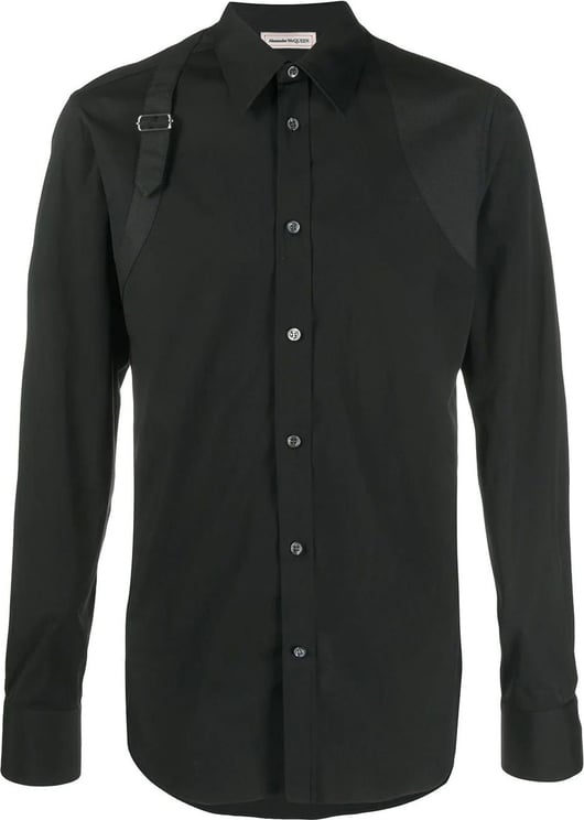 Alexander McQueen buckle detail shirt Zwart