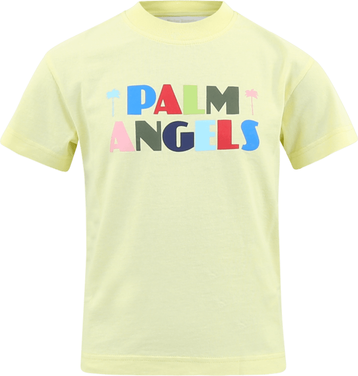 Palm Angels Kids T-Shirt Logo Seasonal Yellow M Neutraal