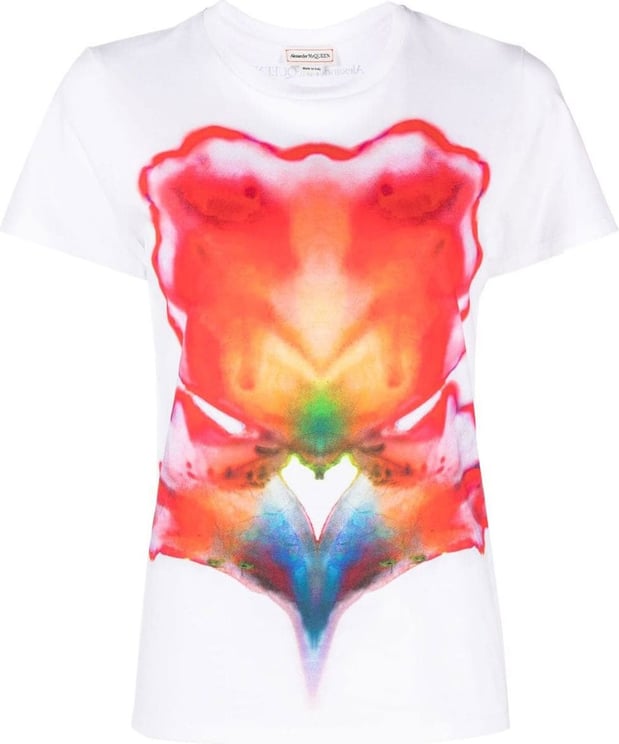 Alexander McQueen abstract-print cotton T-shirt Divers