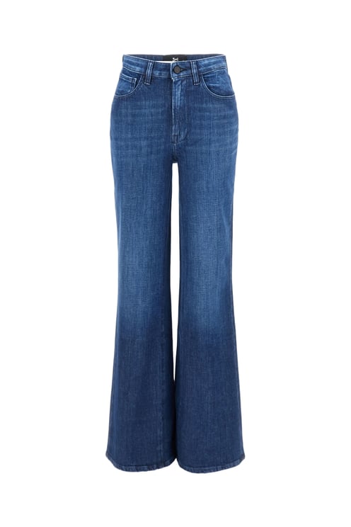 3X1 Mid-Rise Full-Length Flared Jeans With Five-Pocket Design