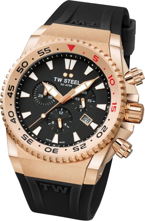 TW Steel ACE403 Diver Swiss Chronograaf Limited Edition horloge 44mm Zwart