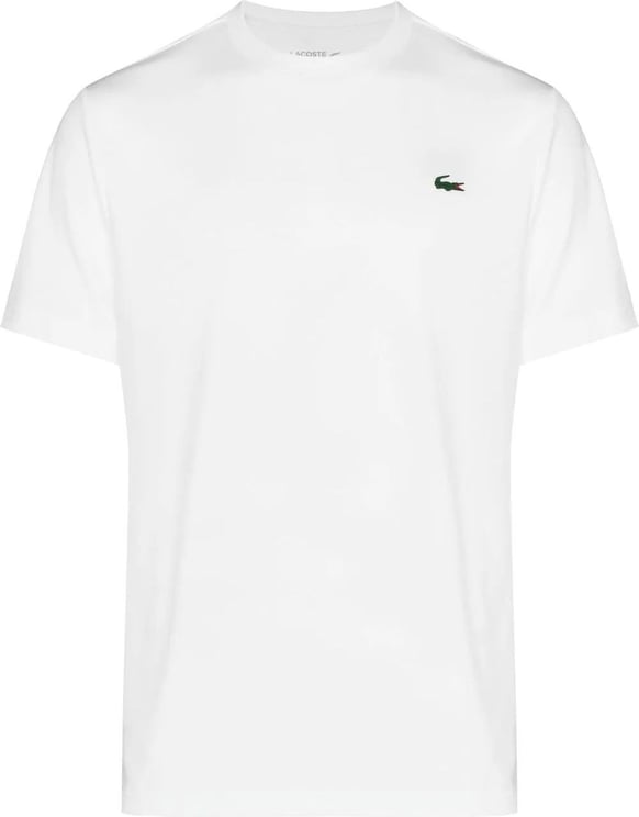 Lacoste t shirt a logo brode 2 Wit