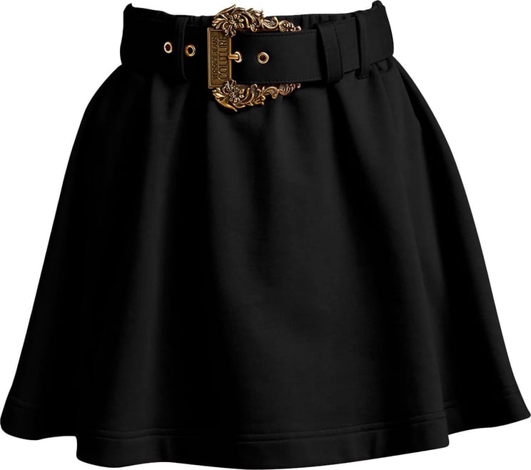 Versace Jeans Couture Skirt Black Fleece Zwart