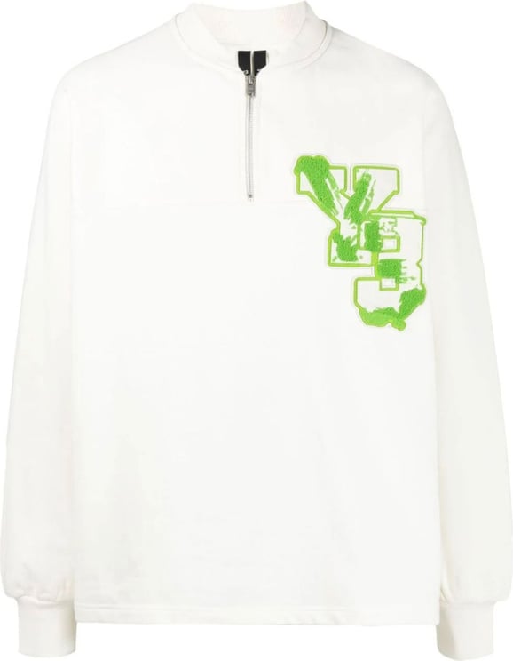 Y-3 logo-patch organic cotton sweatshir Divers