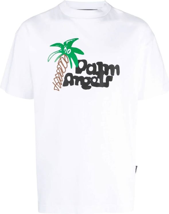 Palm Angels Sketchy-print cotton T-shirt Wit