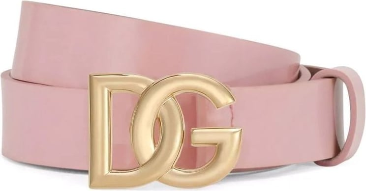 Dolce & Gabbana cintura asta dritta vernice pink Roze