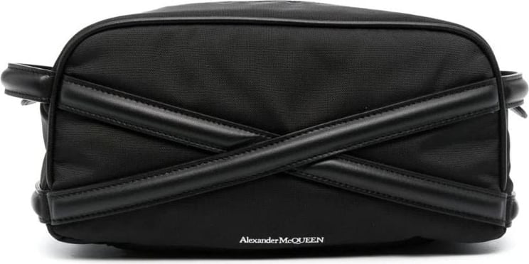 Alexander McQueen The Harness wash bag Zwart