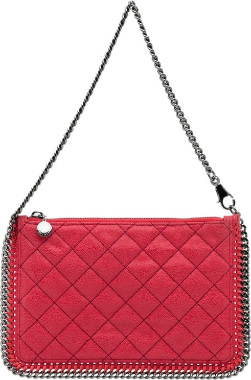 Stella McCartney Quilted Falabella Shaggy Deer Baguette Rood