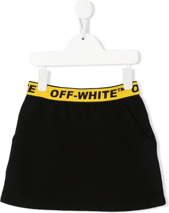 OFF-WHITE logo industrial sweat skirt black Zwart