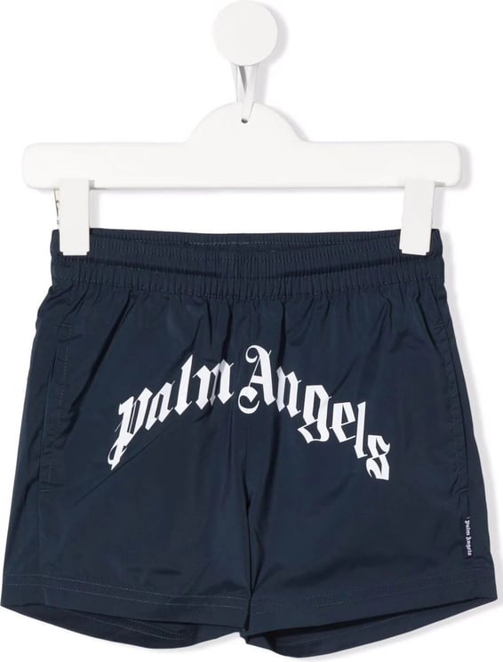 Palm Angels beacwear pants logo darkblue (navy) Blauw