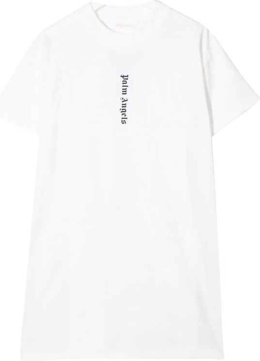 Palm Angels classic over logo tee dress white Wit