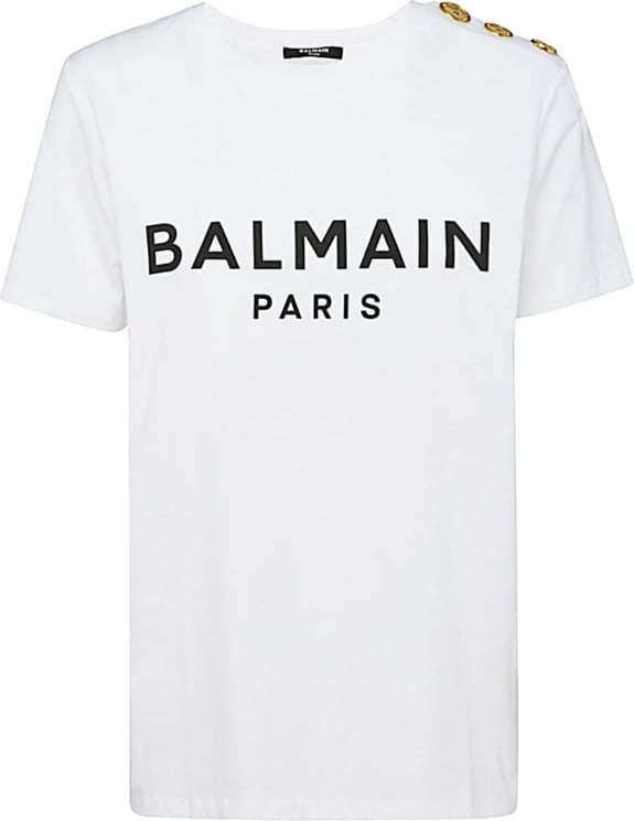 Balmain classic ss t-shirt white Wit