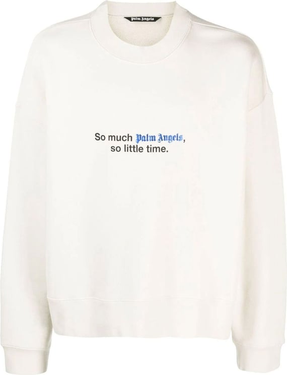 Palm Angels slogan-print crew-neck sweatshirt Neutraal