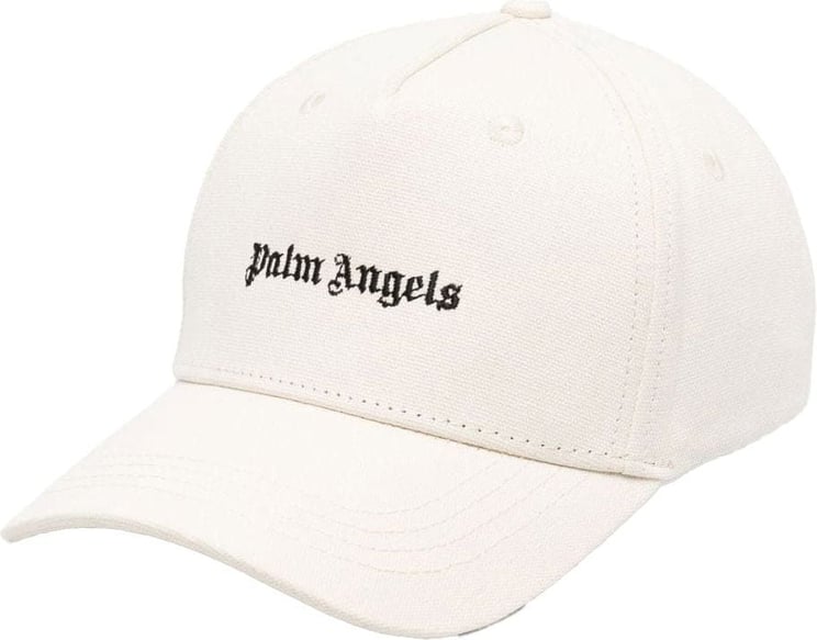 Palm Angels logo-embroidered cotton-canvas base Wit