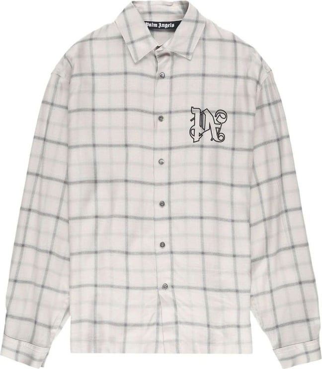 Palm Angels logo-embroidered plaid cotton shirt Divers