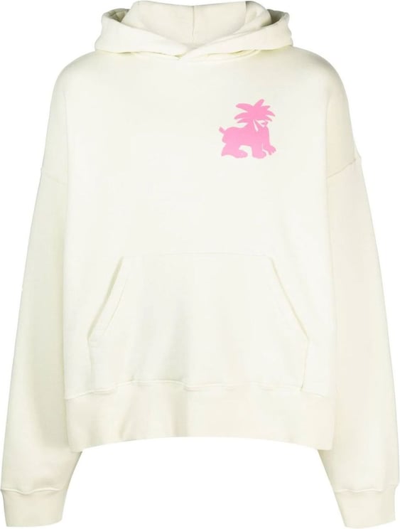 Palm Angels Leon logo-print hoodie Neutraal