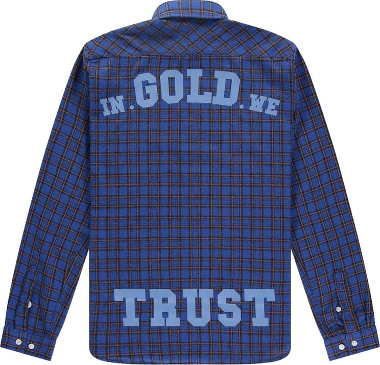 In Gold We Trust The Clash Overhemd Heren Donkerblauw Blauw