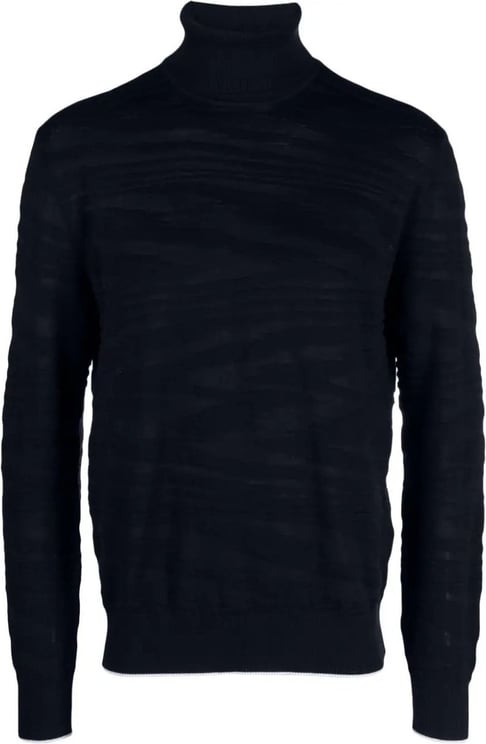 Missoni roll neck sweater black Zwart