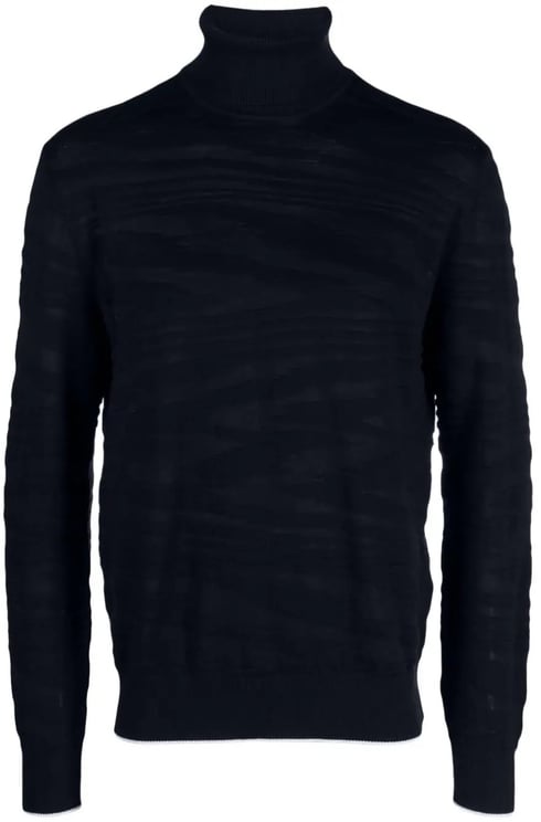 Missoni roll neck sweater black Zwart