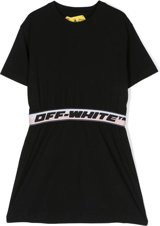 OFF-WHITE logo band dress ss black Zwart