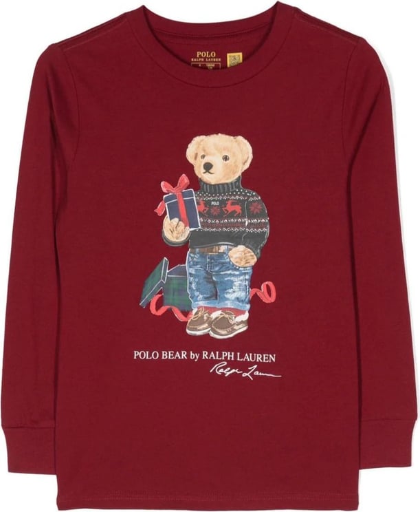 Ralph Lauren ls knit tshirt red Rood