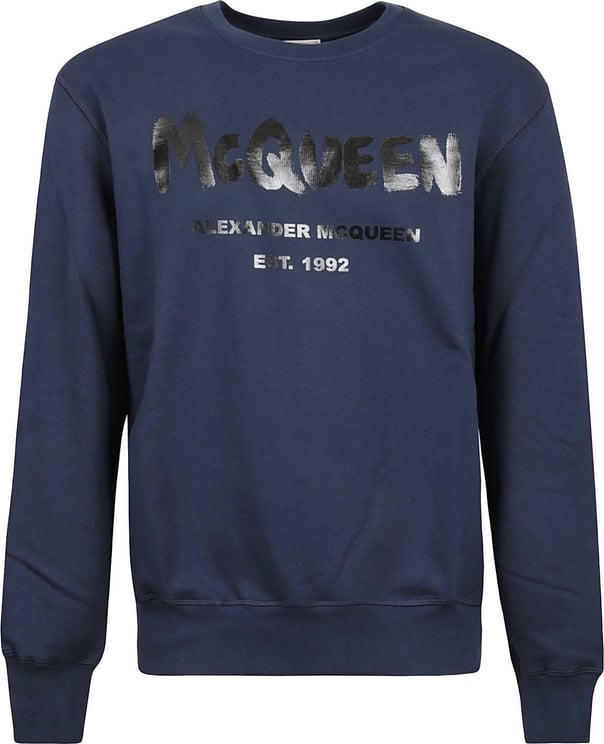 Alexander McQueen Sweatshirt Blue Blauw