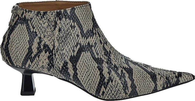 Ganni Animal Print Ankle Boots Divers