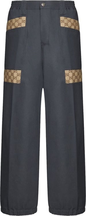 Gucci GUCCI Cotton GG Cargo Pants Grijs