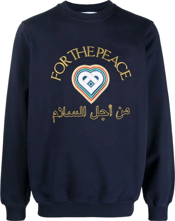 Casablanca Sweatshirt For the Peace Blauw
