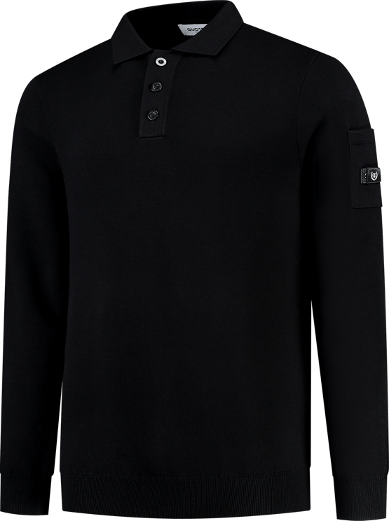 Quotrell Quotrell Couture - Couteux Knitted Button Up | Black Zwart