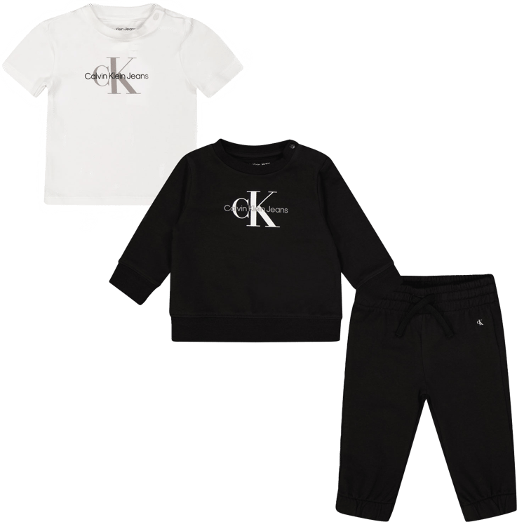 Calvin Klein Calvin Klein Baby Unisex Joggingpak Zwart Zwart