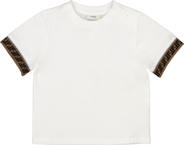 Fendi Fendi Baby Unisex T-Shirt Wit Wit