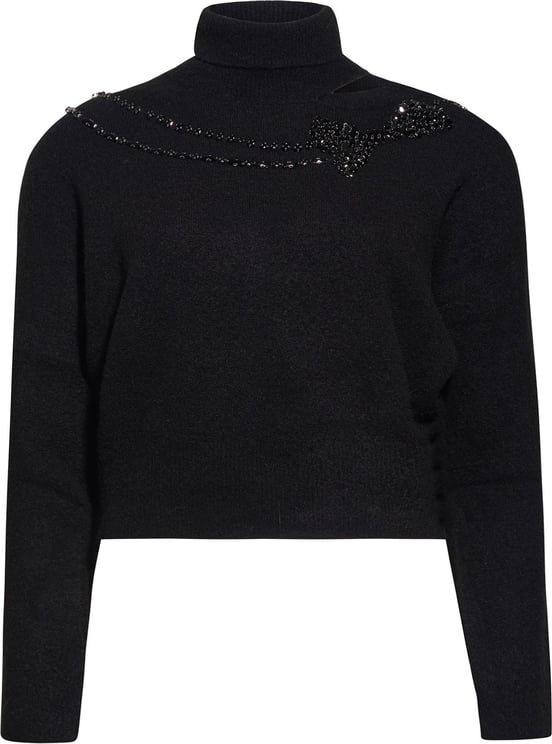 Liu Jo Sweater Chiusa Black Stones Zwart