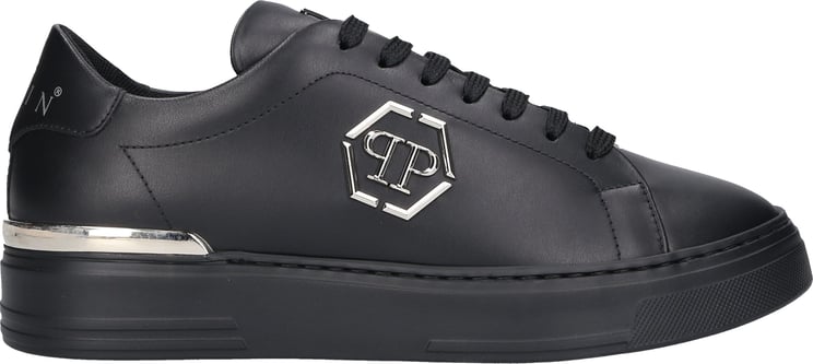 Philipp Plein Low-top Sneakers Hexagon Calfskin Hexagon Zwart