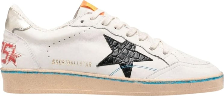 Golden Goose star-patch lace-up sneakers Wit