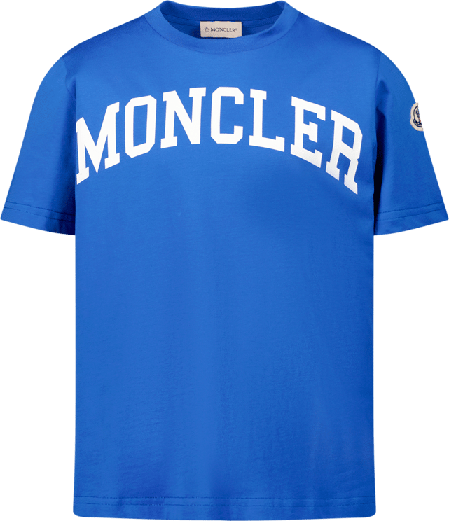 Moncler Moncler Kinder Jongens T-Shirt Cobalt Blauw Blauw