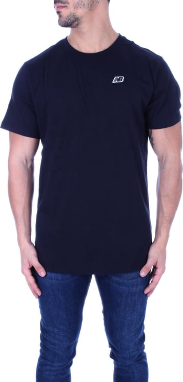 New Balance T-shirts And Polos Black Zwart
