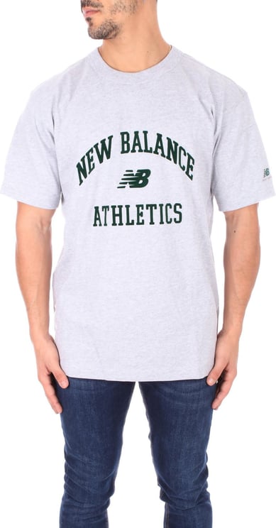 New Balance T-shirts And Polos Gray Grijs